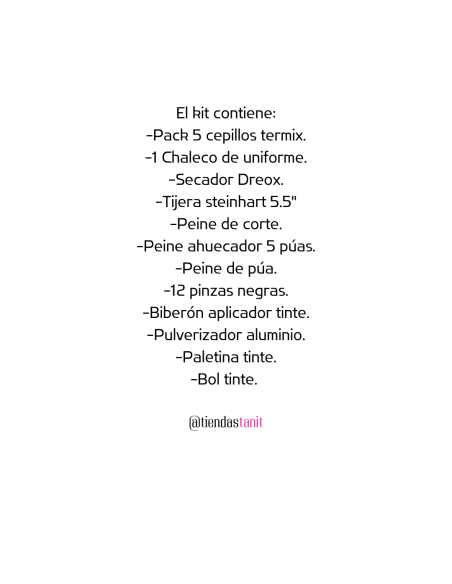 KIT ESTUDIANTES PELUQUERIA