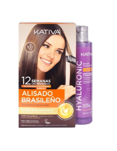 KIT KATIVA ALISADO BRASILEÑO + CHAMPU HYALURONIC 100 ML