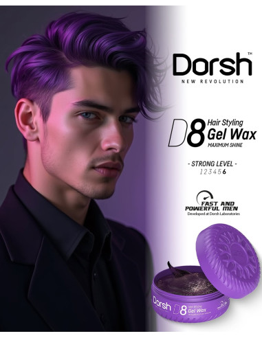 HAIR STYLING GEL WAX D8 150 ML DORSH 24008