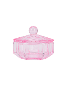 VASITO DE CRISTAL ROSA CON TAPA 2