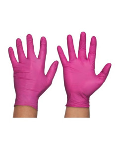 GUANTES NITRILO ROSA MEDICALINE TALLA M 100 UN